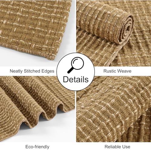 Small 3x5 Washable Low Pile Braided Rug D60859