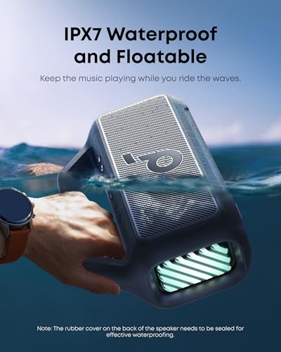 80W Portable Bluetooth Speaker with Subwoofer, IPX7 Waterproof X907778