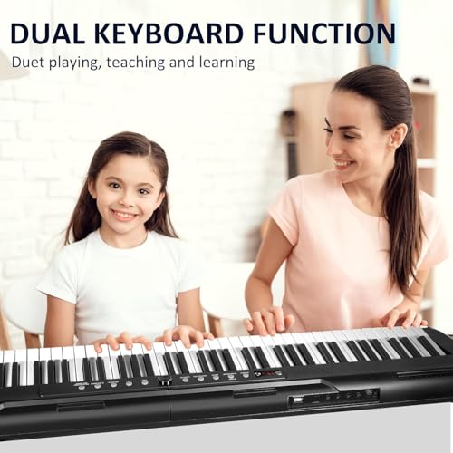88 Key Semi Weighted Digital Piano with Sustain Pedal, Stand, Carrying Case, Headphones L99838