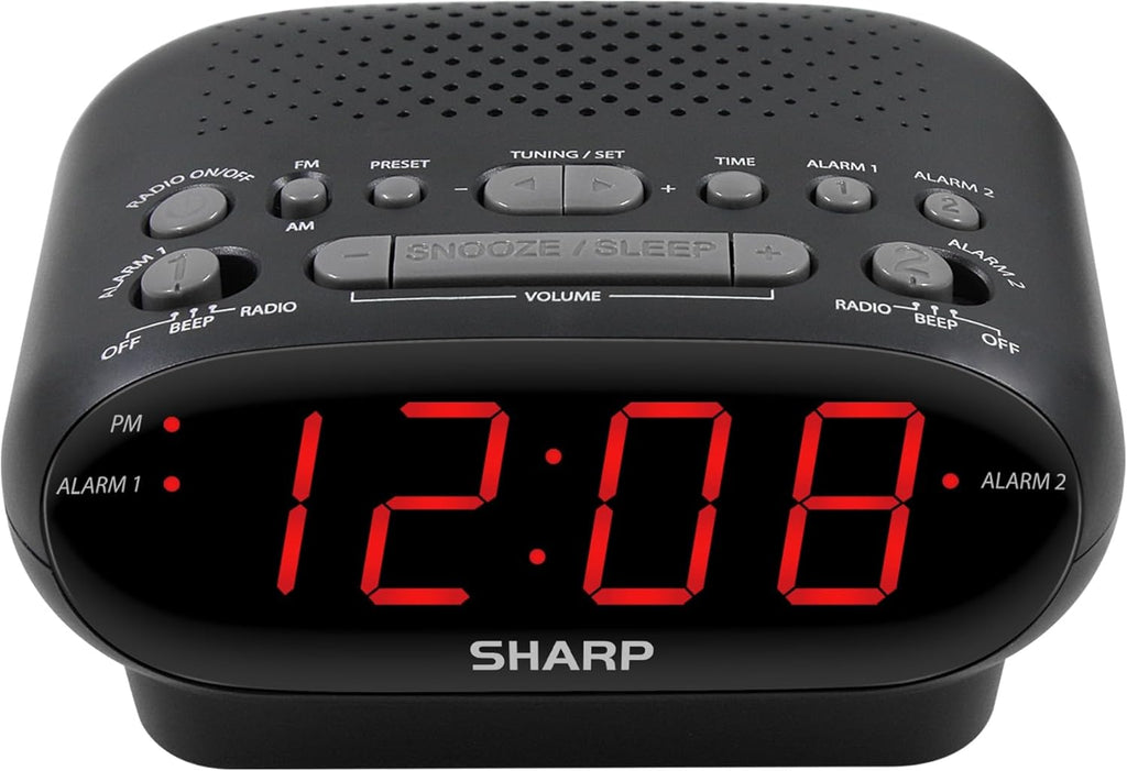 Black Dual Alarm Clock Radio O3572