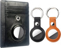 Black Leather Slim Card Holder Wallet with Keychain (2 Pack) N140483