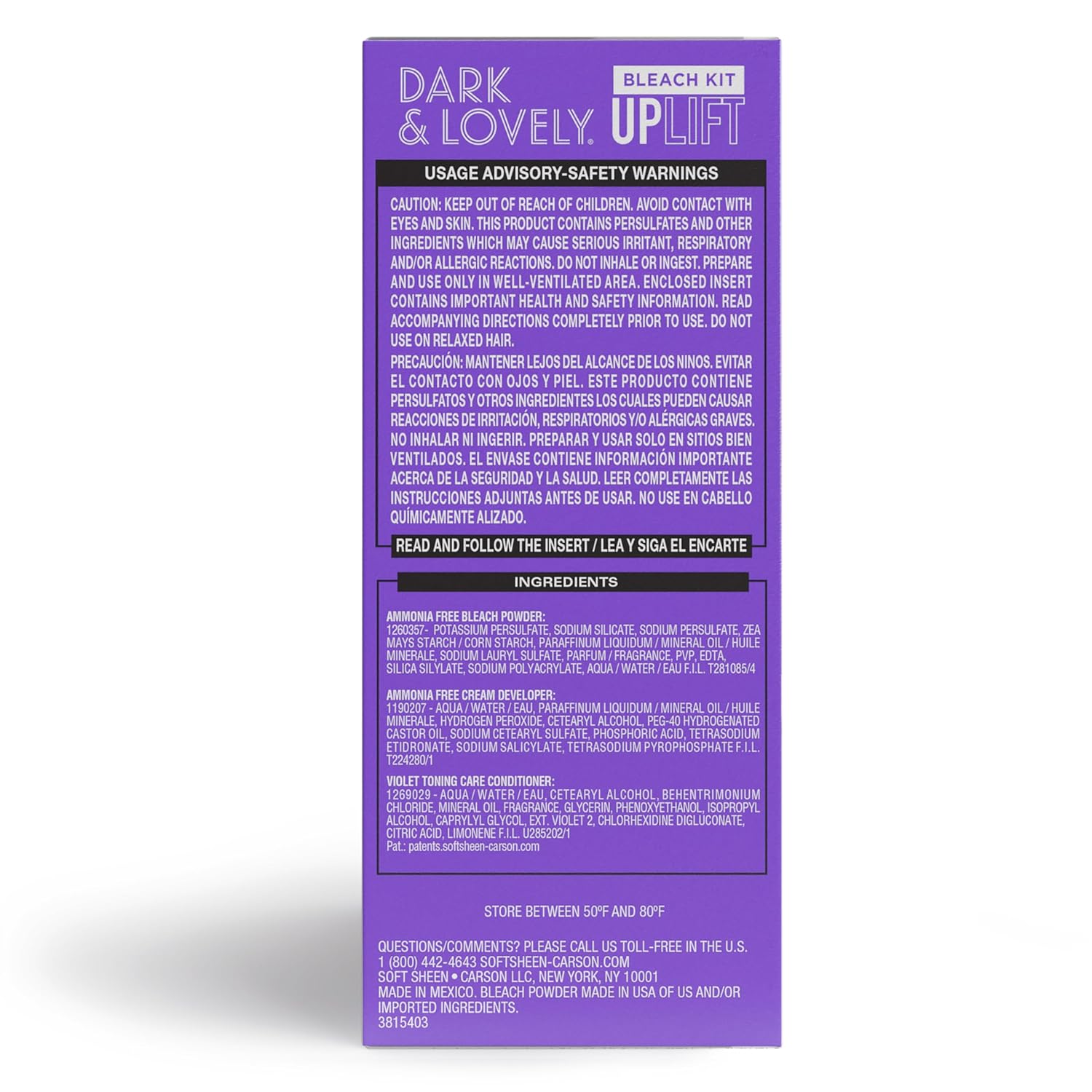Dark and Lovely Hair Bleaching Kit 1 kit Y6013