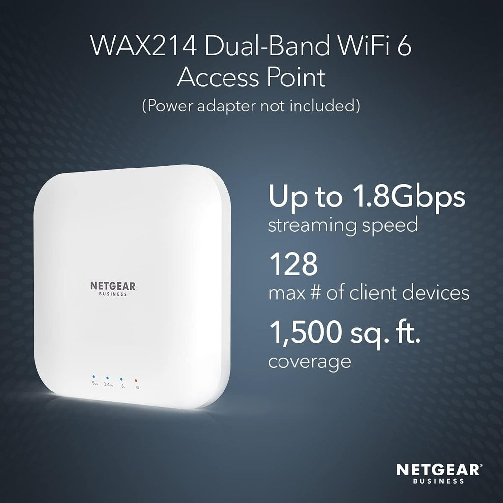 Wireless Access Point WiFi 6 Dual-Band AX1800 Speed 1 x 1G Ethernet PoE Port Y840366