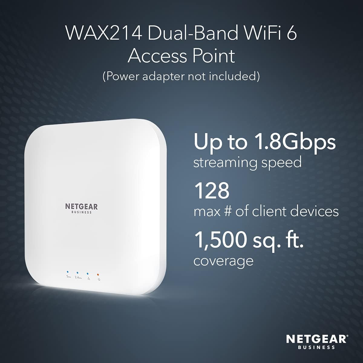 Wireless Access Point WiFi 6 Dual-Band AX1800 Speed 1 x 1G Ethernet PoE Port Y840366