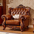 Leather Sofa with Pillows Stool H830