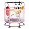 60" Round Baby Toddler Trampoline with Enclosure Net E3524
