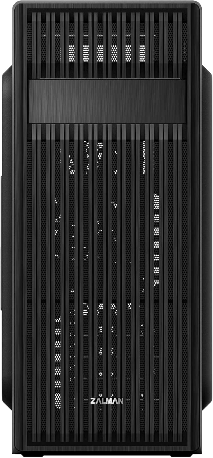 Black ATX Mid Tower Computer PC Case with Pre-Installed 120mm Fan B8148