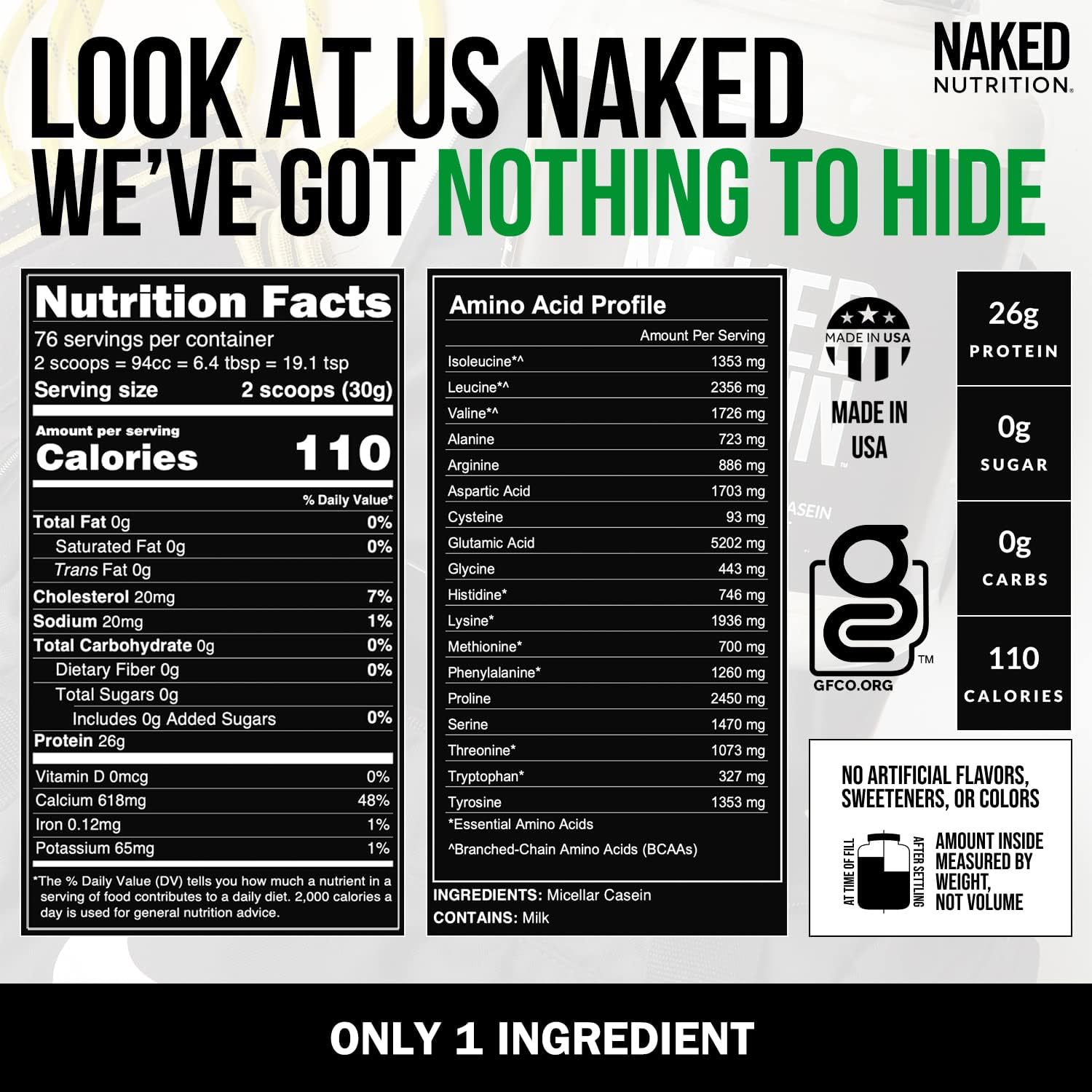 5LB Unflavored Whey and 5LB Unflavored Casein Protein Bundle H22897
