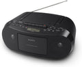 Portable CD Cassette AM/FM Radio Boombox E6500