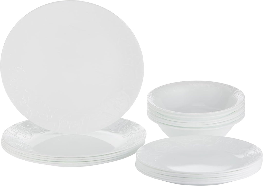 18 Piece White Dinnerware Set S618