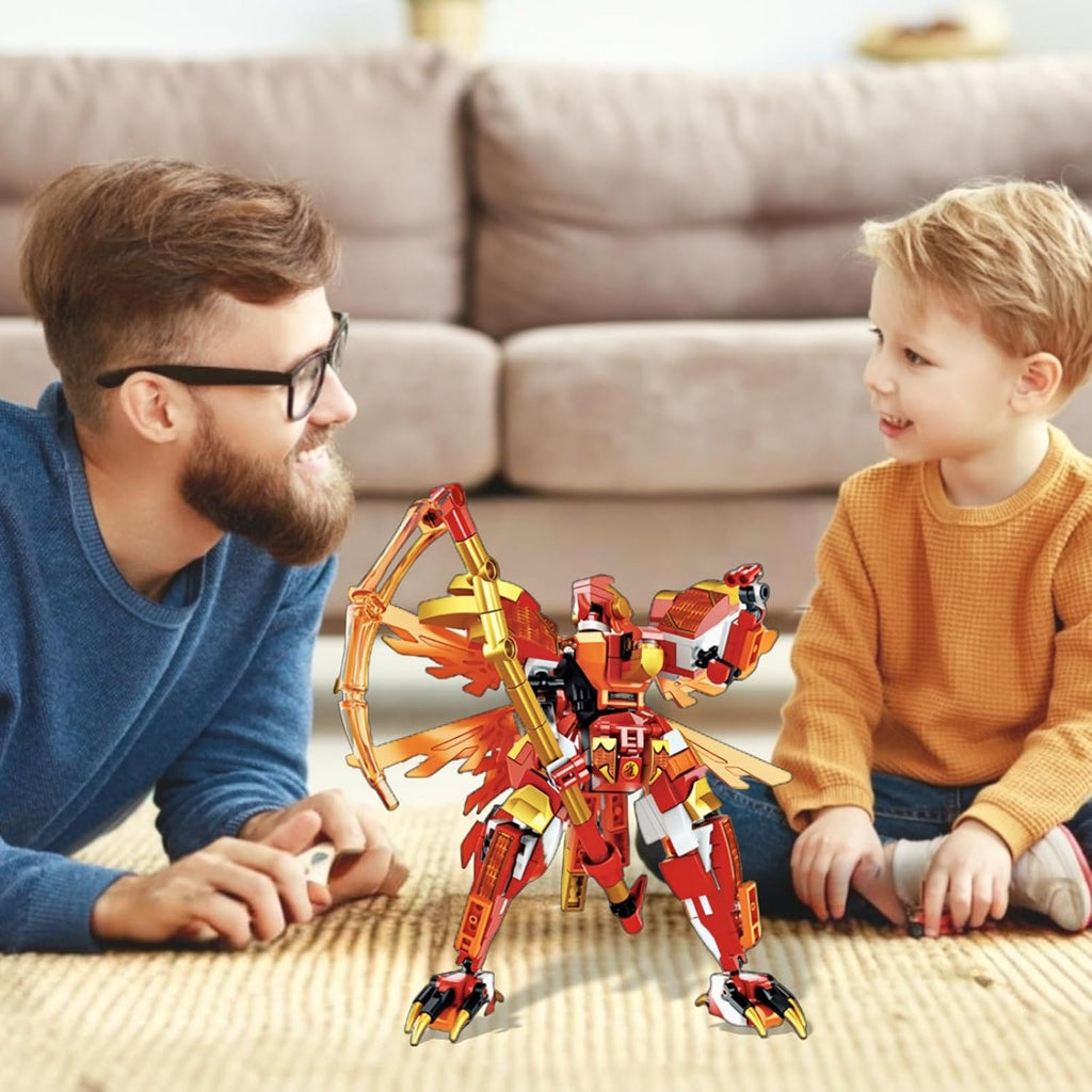Red Ninja Figure Toy Building Blocks Set H455320