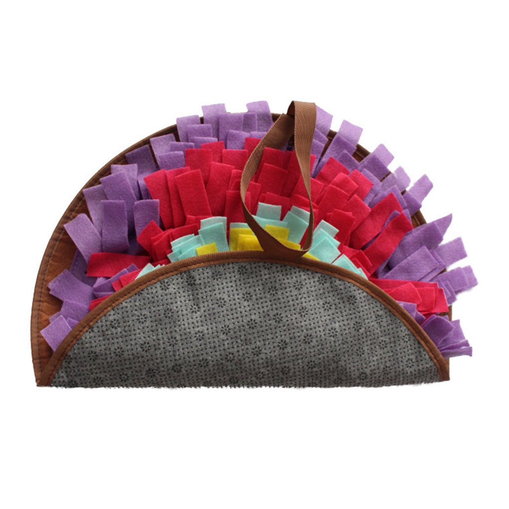 Round Snuffle Mat for Dogs Feeding Pad Interactive Puzzle Toy L31828
