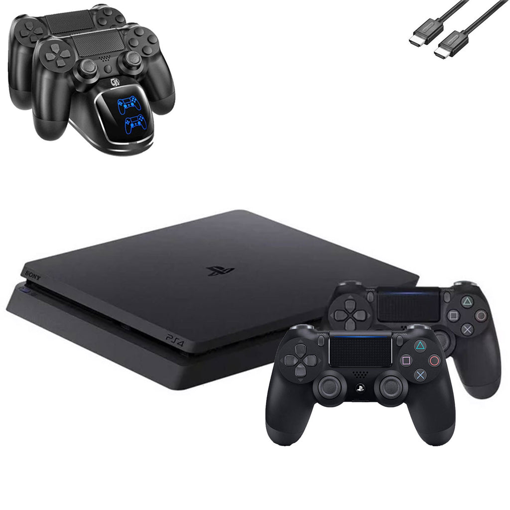 Black 1TB PlayStation 4 Slim Gaming Console with 2 Controller L152