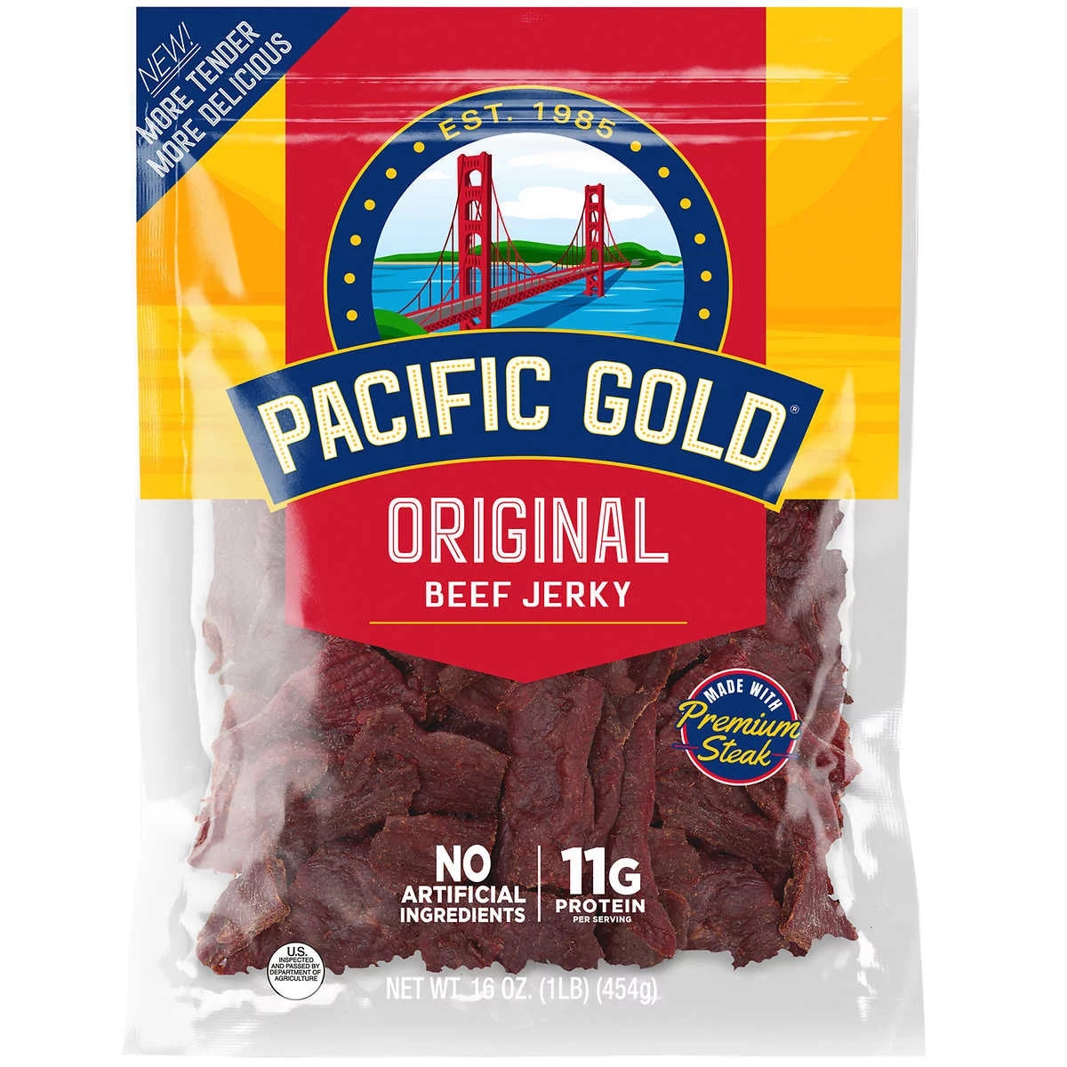 Beef Jerky, Original, 16 Ounce M413056