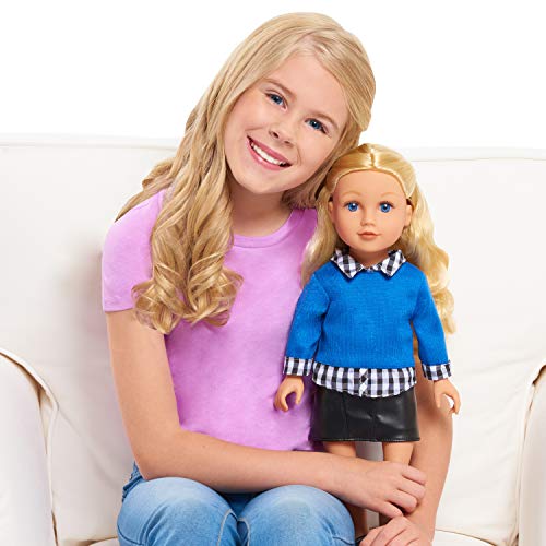 18-Inch Hand Painted Doll with Blonde Hair and Blue Eyes C75096