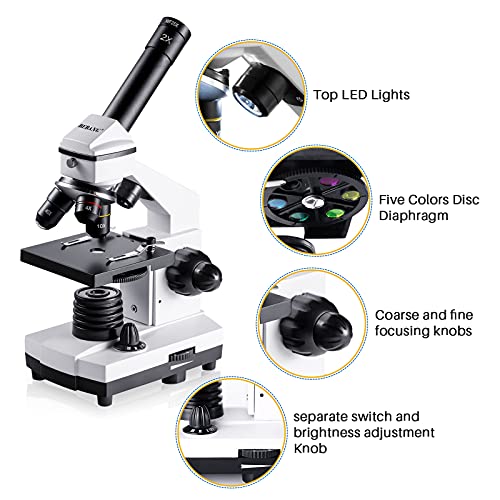 100X-2000X Compound Microscope with Microscope Slides E44435