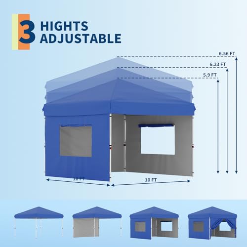 White Pop Up Canopy Tent with Roller Bag B9709