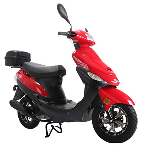 50cc Moped with Electric/Kick Start, Rear Trunk, 10" Aluminum Wheels V62691