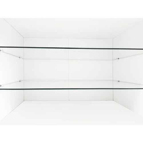 Black TV Stand with LED Lights and Storage Z787