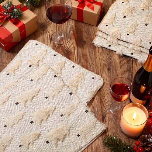 2 Pcs Beige Plush Faux Fur Table Runner 13x72 Inch J7066