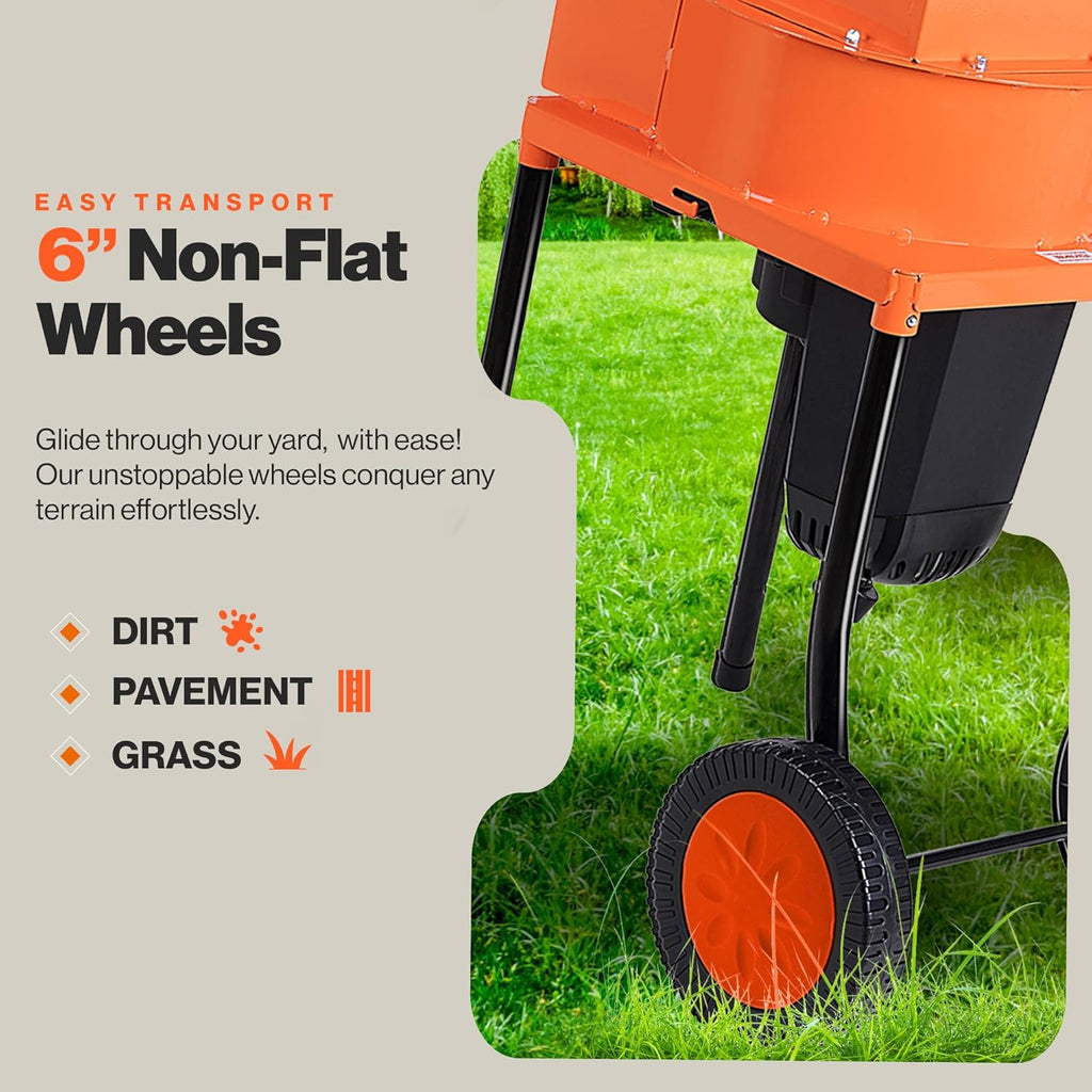 Electric Leaf Mulcher Shredder, 120V AC, 11" Cutting Blade, .5" Cutting Capacity V78913
