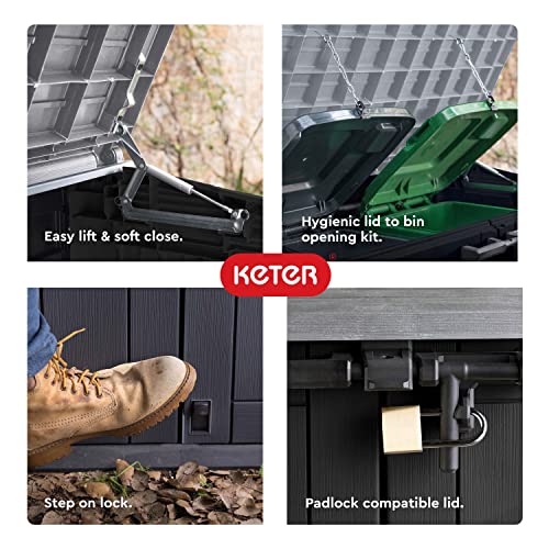 Black Outdoor Resin Storage Shed Q929473