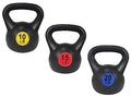 3-Piece Kettlebell Weight Set, 5 lbs, 10 lbs, 15 lbs, 20 lbs, Set of 3 or Set of 4 H3090