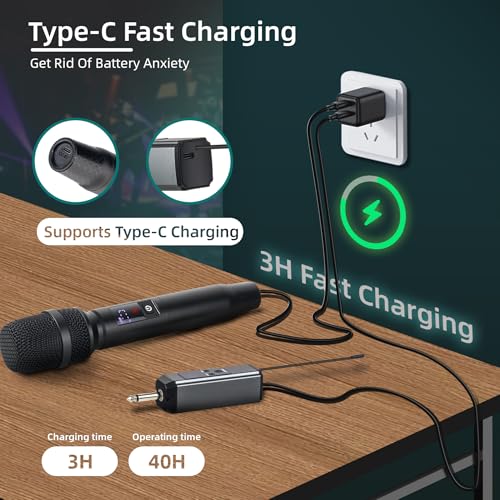 Wireless Bluetooth Karaoke Microphone with Rechargeable Receiver B463277