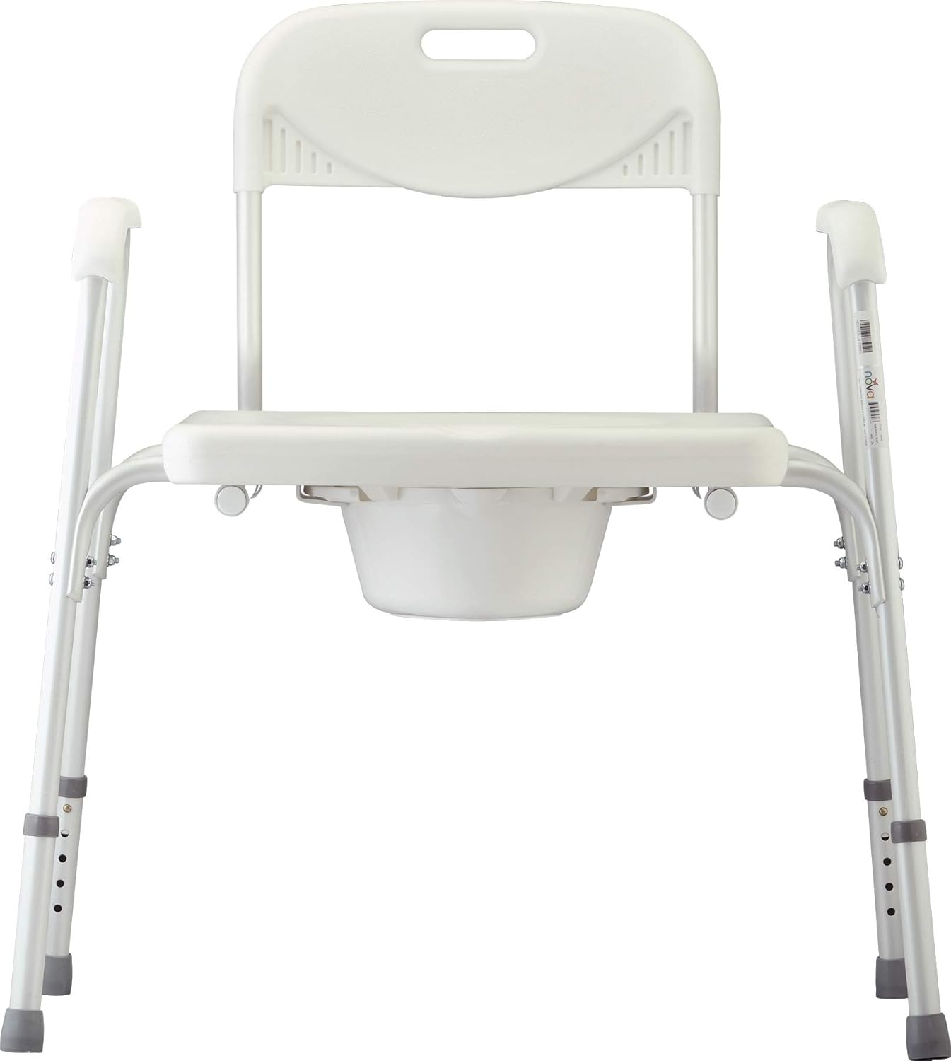 Heavy Duty Bedside Commode, Extra Wide Seat, White A5981