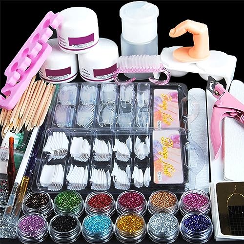 Acrylic Nail Kit with Drill and UV Light Acrylic Powder Nail Art Starter Kit A4761