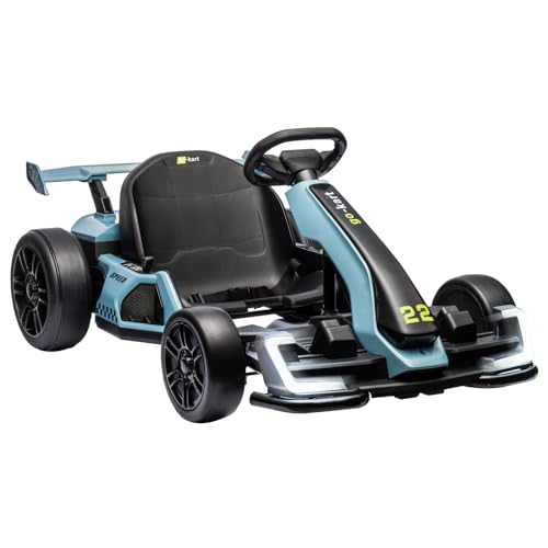 24V Electric Go Kart with 300W Motor, Eva Tire, White H369330