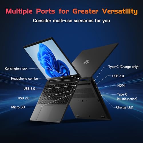 15.6 IPS FHD Laptop, 16GB RAM 1TB SSD Intel Pentium Quad Core N100, Backlit Keyboard Fingerprint B1225