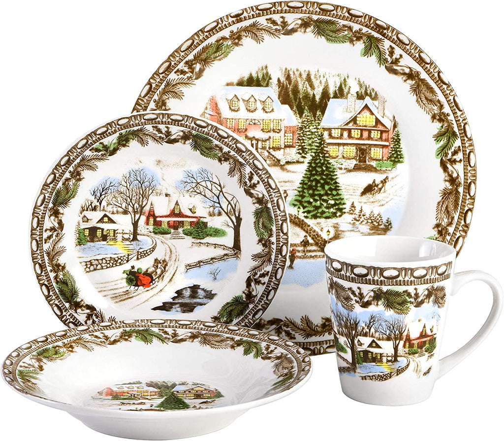 16 Piece Multicolor Dinnerware Set B9388