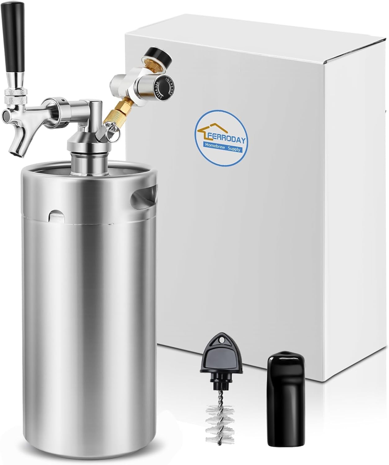 128oz Stainless Steel Mini Keg Beer Dispenser J439786