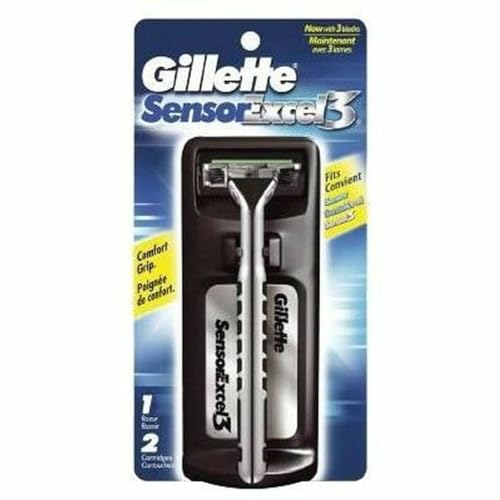 Sensor Excel Razor + 3 Razor Blade Refills, Twin Razor Blades I6830