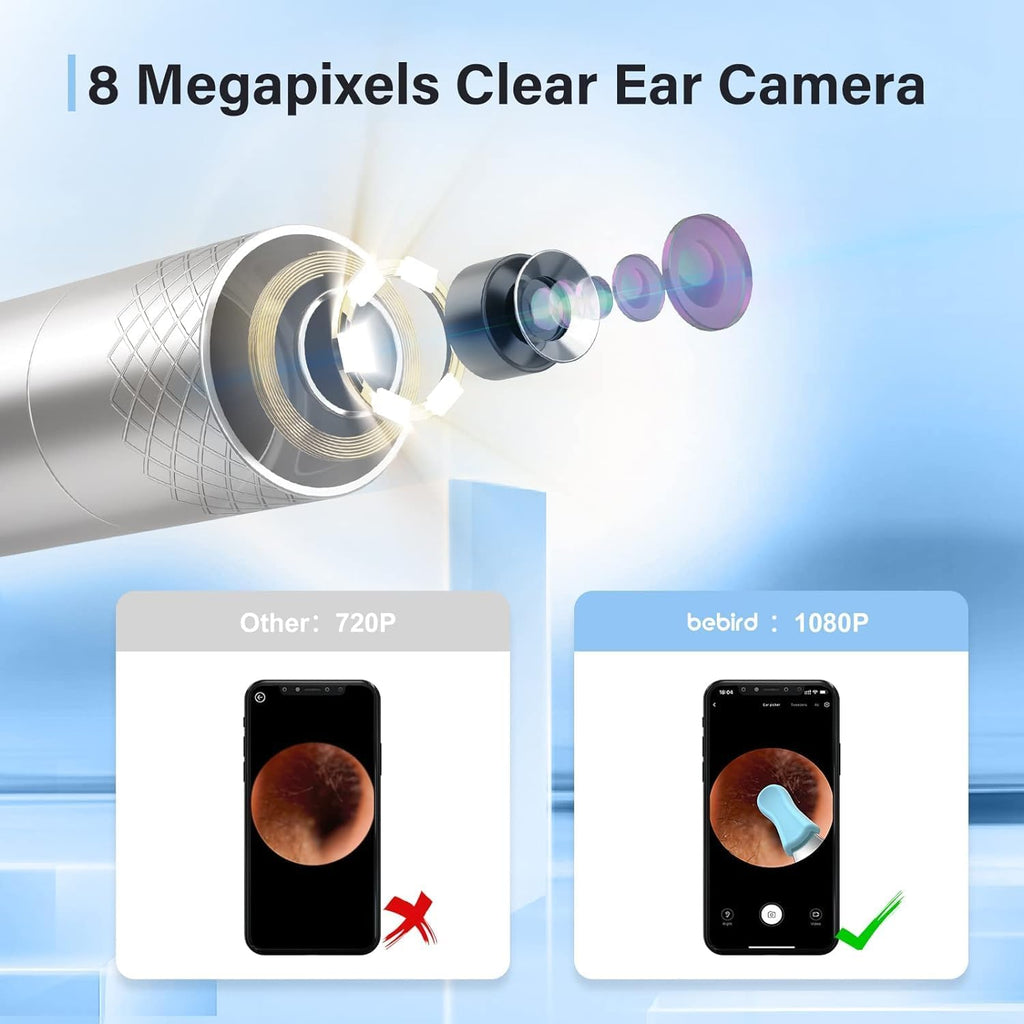 Ear Wax Removal Tool Camera with 1080P Otoscope with Light, 9 Ear Pick X281265