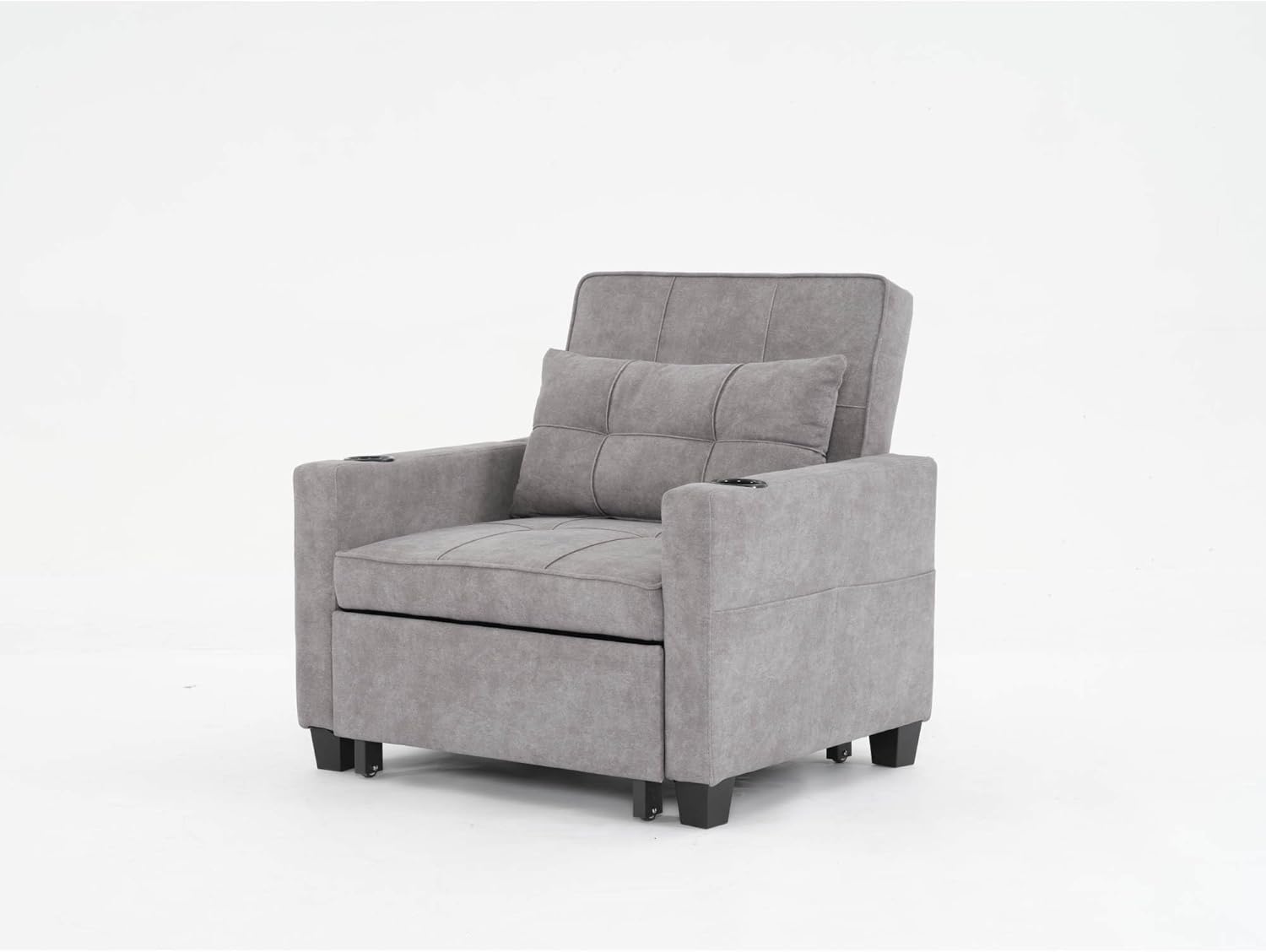 Light Grey 3-in-1 Pull Out Sleeper Chair Bed with USB Ports L434860
