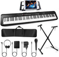 88 Key Semi Weighted Digital Piano with Sustain Pedal, Stand, Carrying Case, Headphones L99838