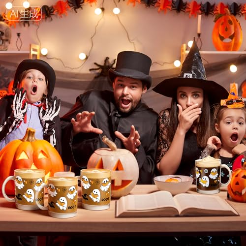 12 Pcs Halloween Ghost Glass Mugs 12 oz K625