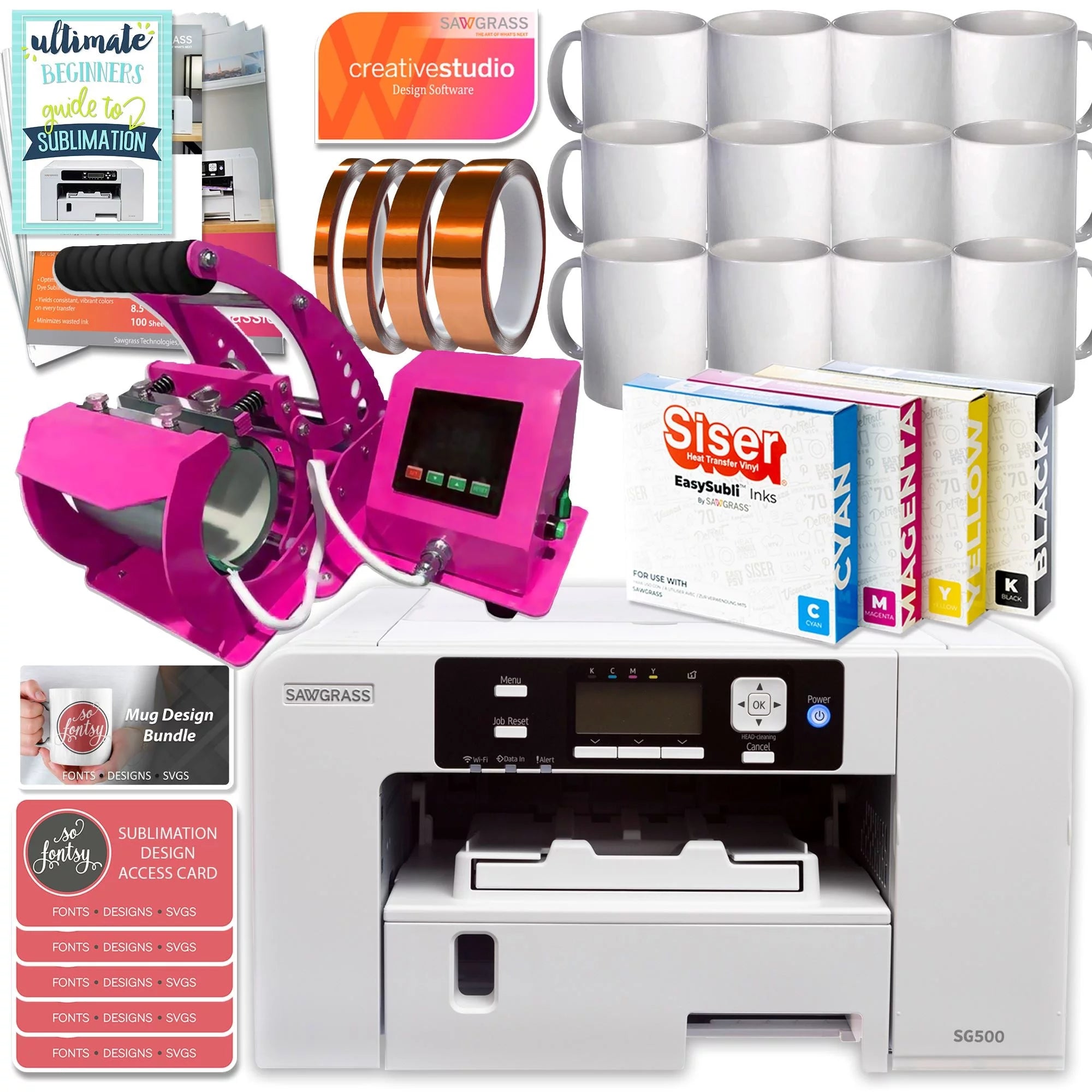 Sublimation Printer with Mug Press Bundle U85906