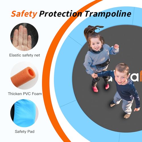 60'' Rebounder Trampoline with Safety Enclosure Net D743