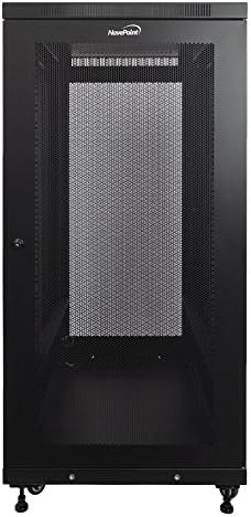 24U Rack Enclosure Server Cabinet, Mid Depth 33 Inch Deep, Black A13934