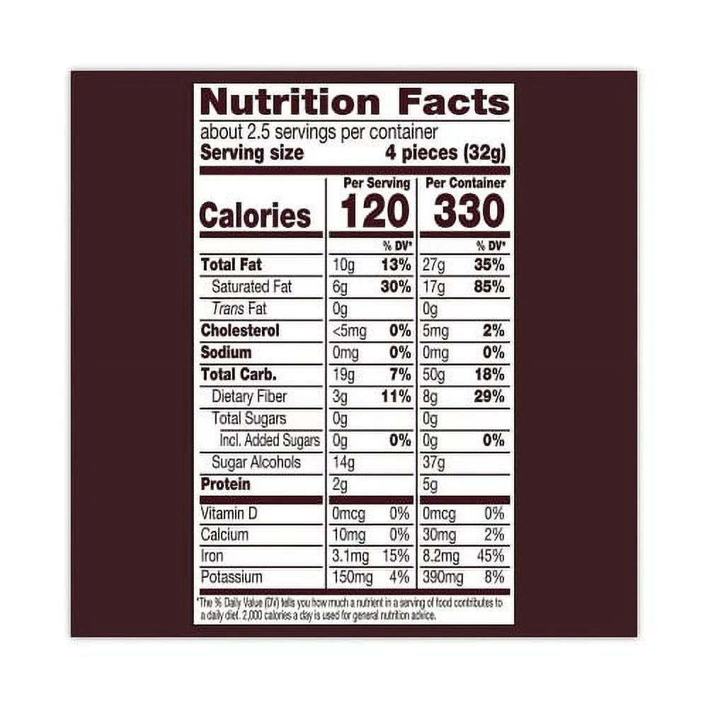 Sugar-Free Dark Chocolate, 3 oz Bag, 12 Bags/Carton S571