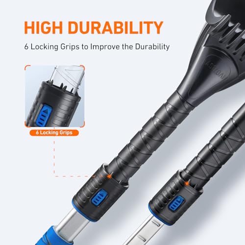 47.2" Ice Scraper with Extendable Snow Brush and Foam Grip J28763