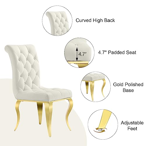 7 Piece White Velvet Dining Table Set L18264