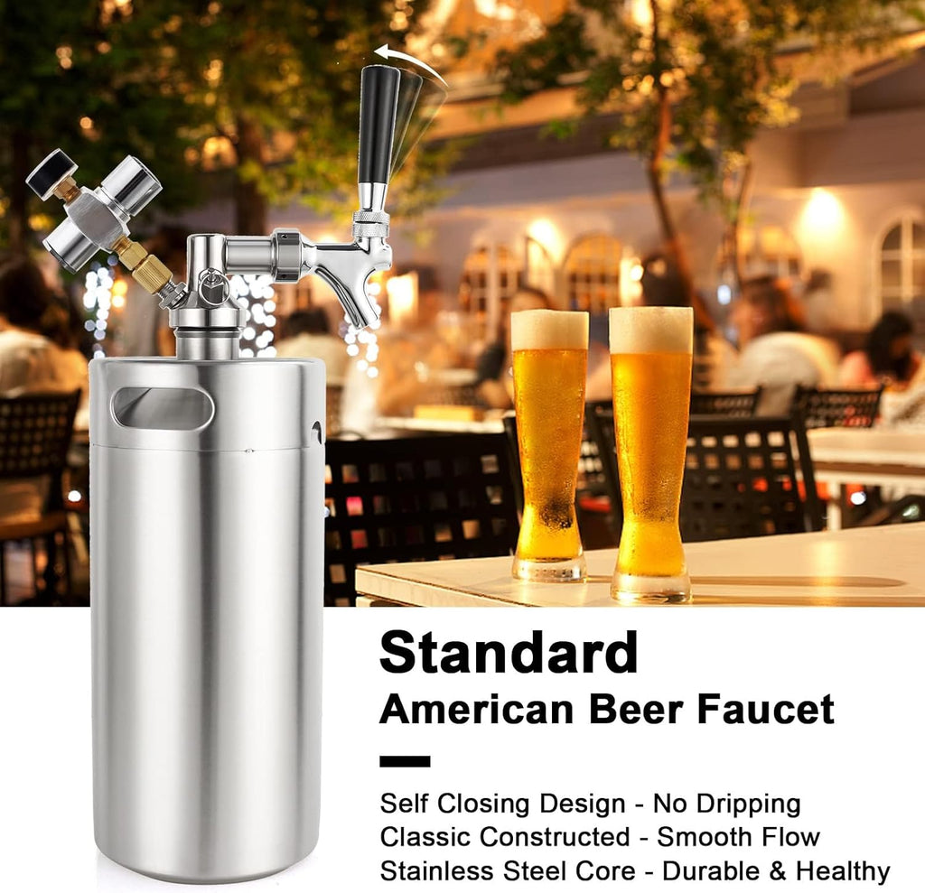 128oz Stainless Steel Mini Keg Beer Dispenser J439786