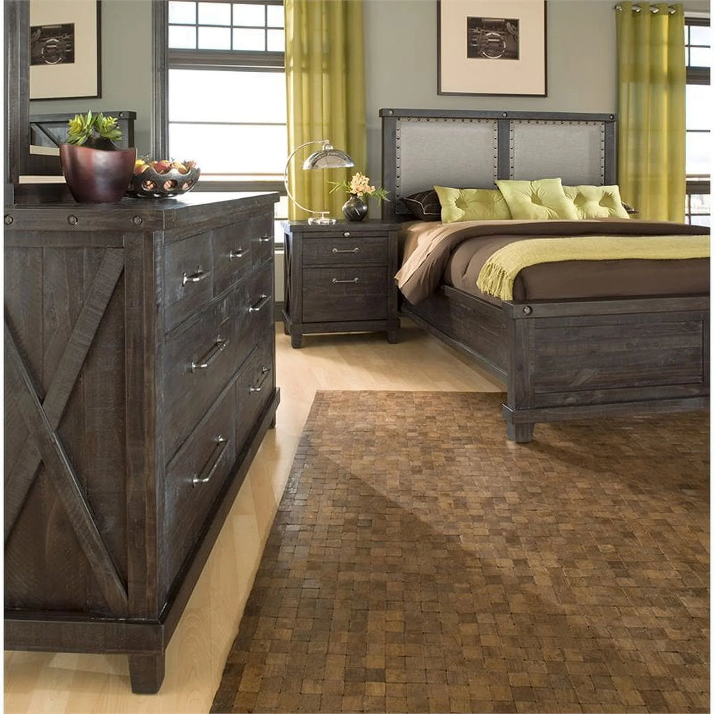 Cafe Upholstered California King Storage Bed V481206