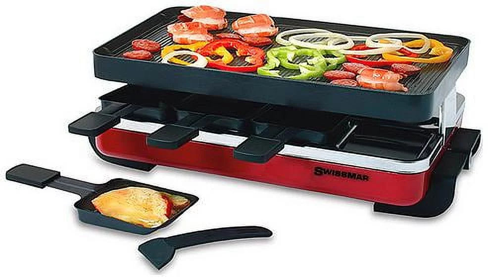 Red Non-Stick Reversible Raclette Grill W819