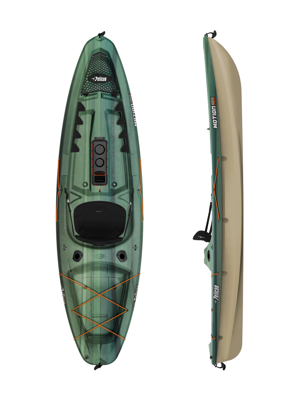 Sit-on-Top Angler Fishing Kayak 10 ft Fade Black Green G979