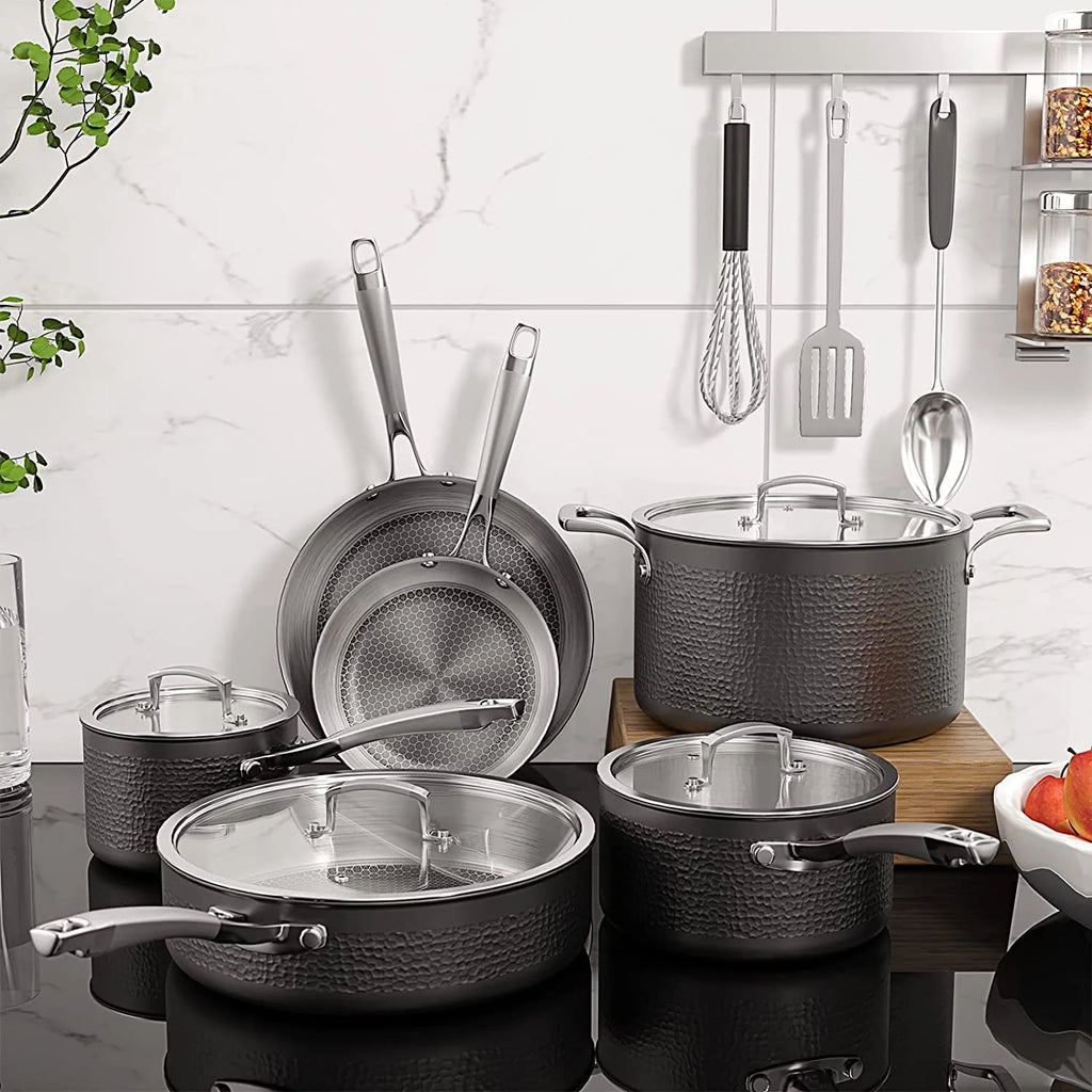 7-Piece Tri-Ply Stainless Steel Cookware Set H109537